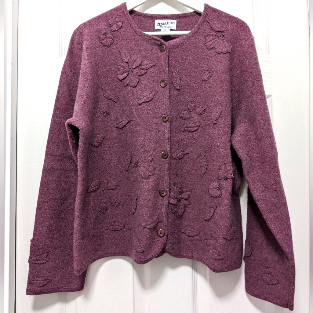 Vintage Pendleton 100%Wool Cardigan - Women's XL